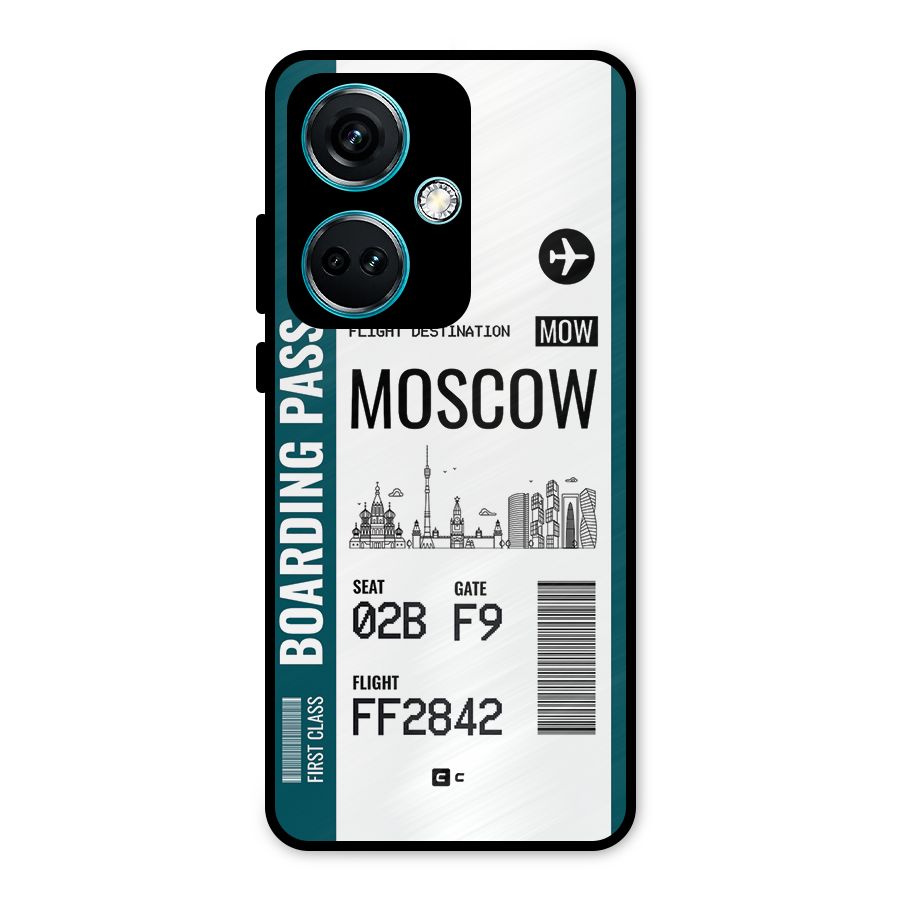 Moscow Boarding Pass Metal Back Case for OnePlus Nord CE 3 5G