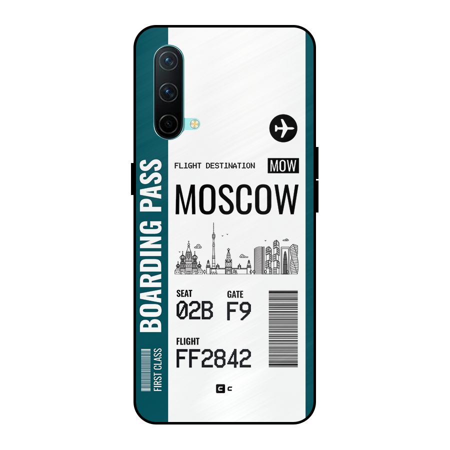Moscow Boarding Pass Metal Back Case for OnePlus Nord CE 5G