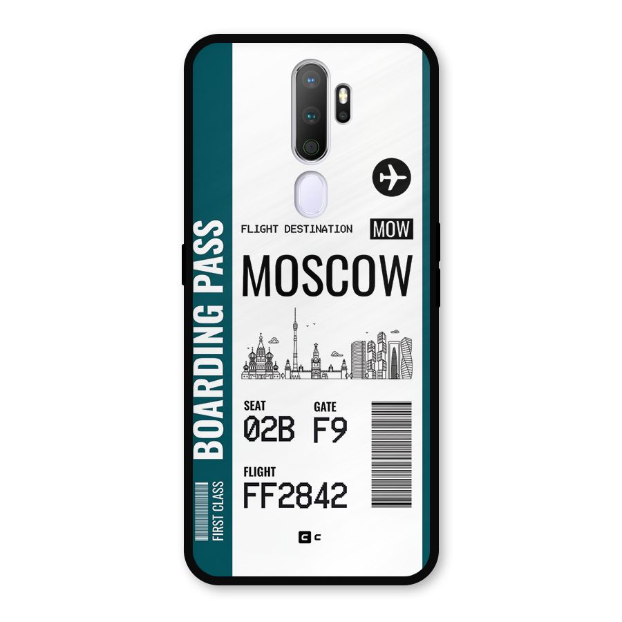 Moscow Boarding Pass Metal Back Case for Oppo A5 (2020)