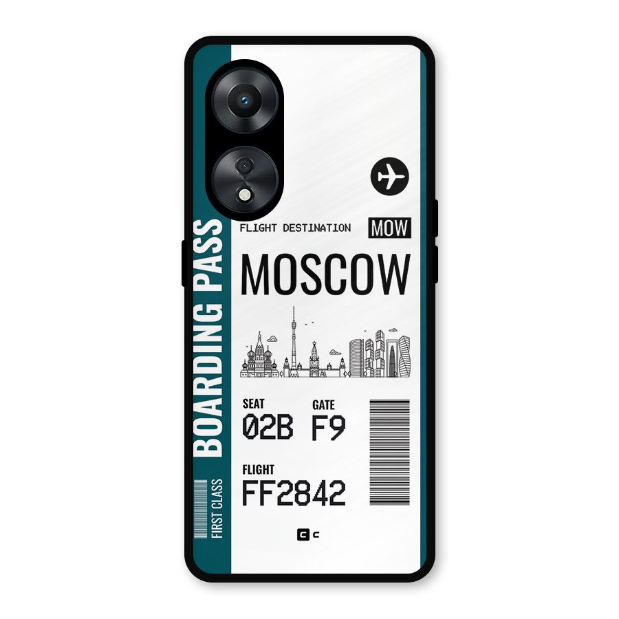 Moscow Boarding Pass Metal Back Case for Oppo A78