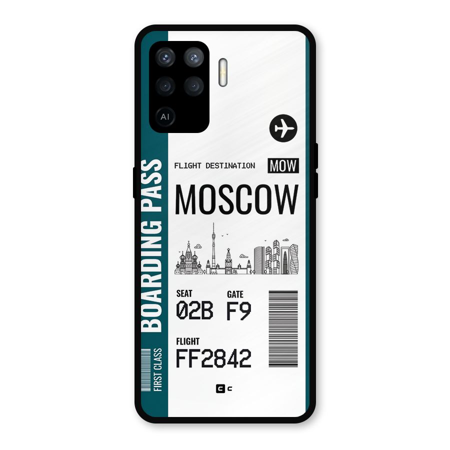 Moscow Boarding Pass Metal Back Case for Oppo F19 Pro