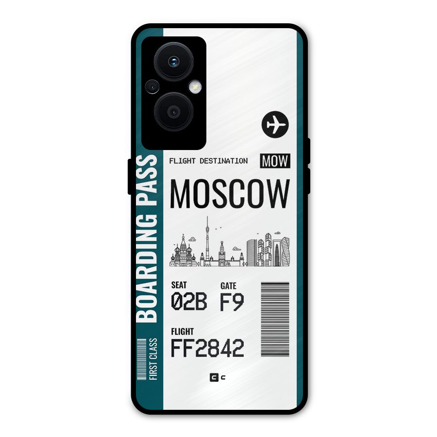 Moscow Boarding Pass Metal Back Case for Oppo F21s Pro 5G