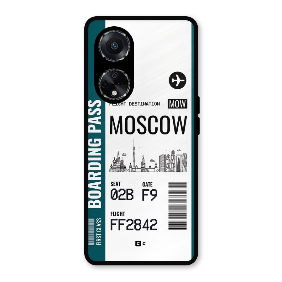 Moscow Boarding Pass Metal Back Case for Oppo F23