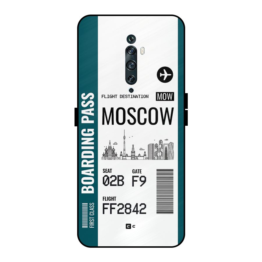 Moscow Boarding Pass Metal Back Case for Oppo Reno2 F