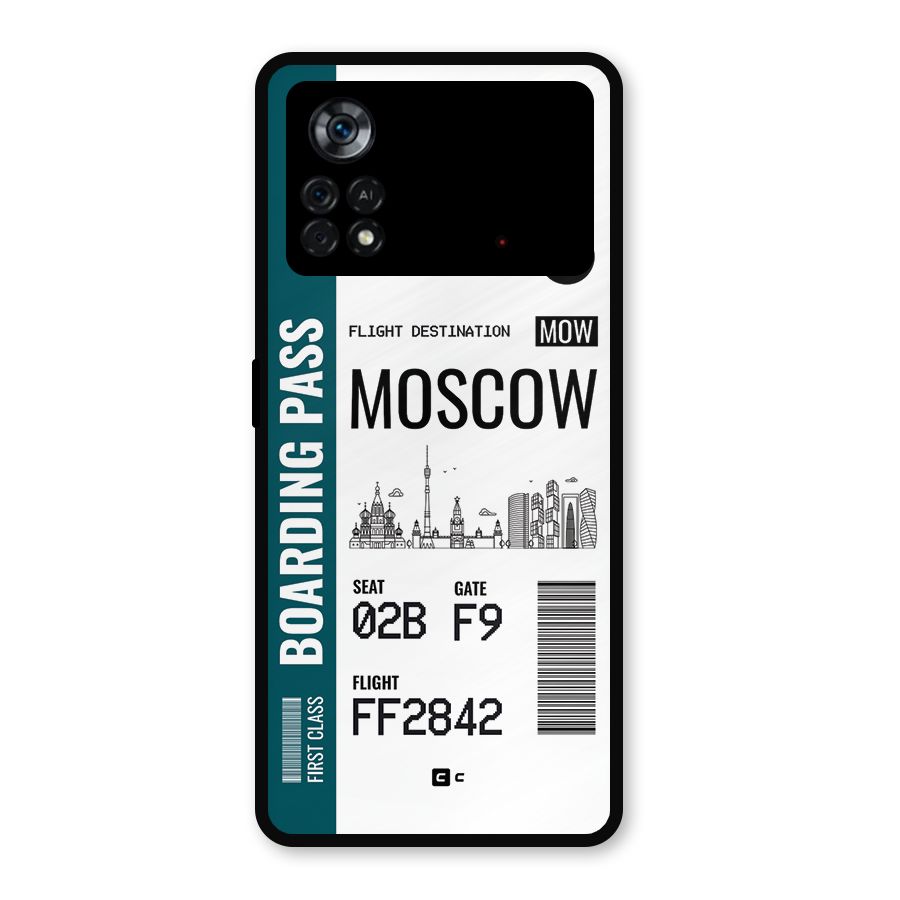 Moscow Boarding Pass Metal Back Case for Poco X4 Pro 5G