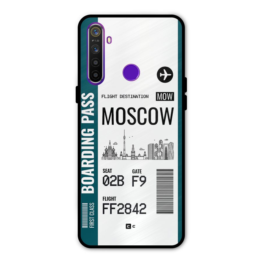 Moscow Boarding Pass Metal Back Case for Realme 5i