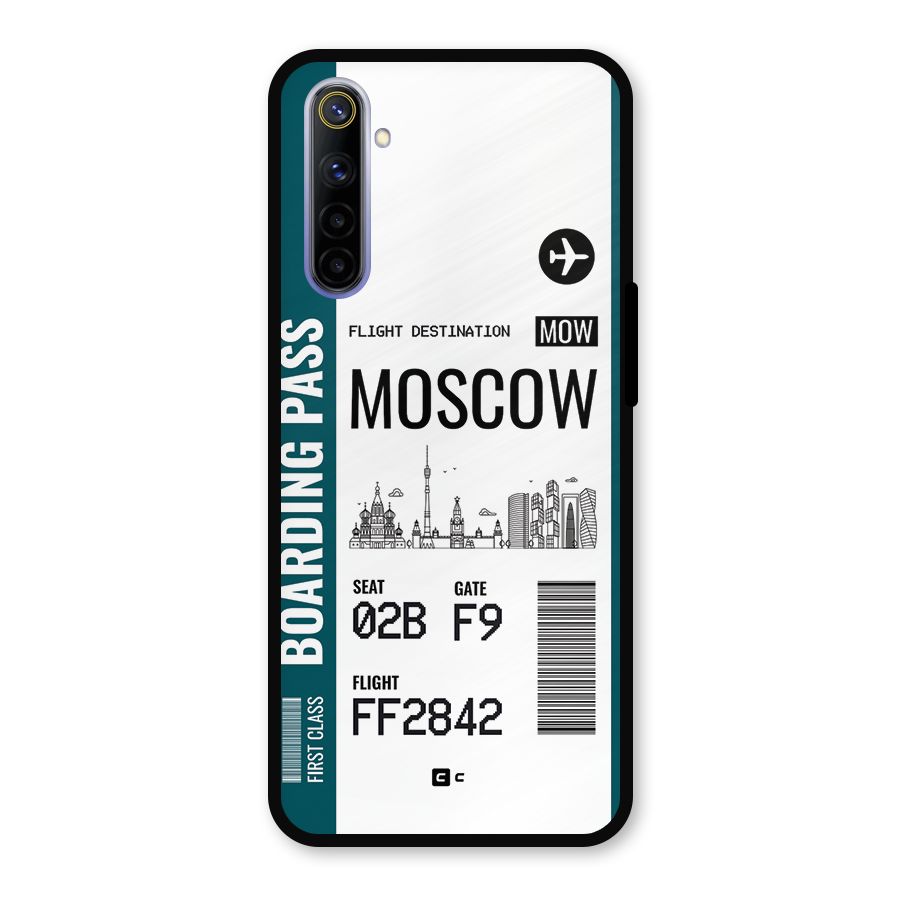 Moscow Boarding Pass Metal Back Case for Realme 6