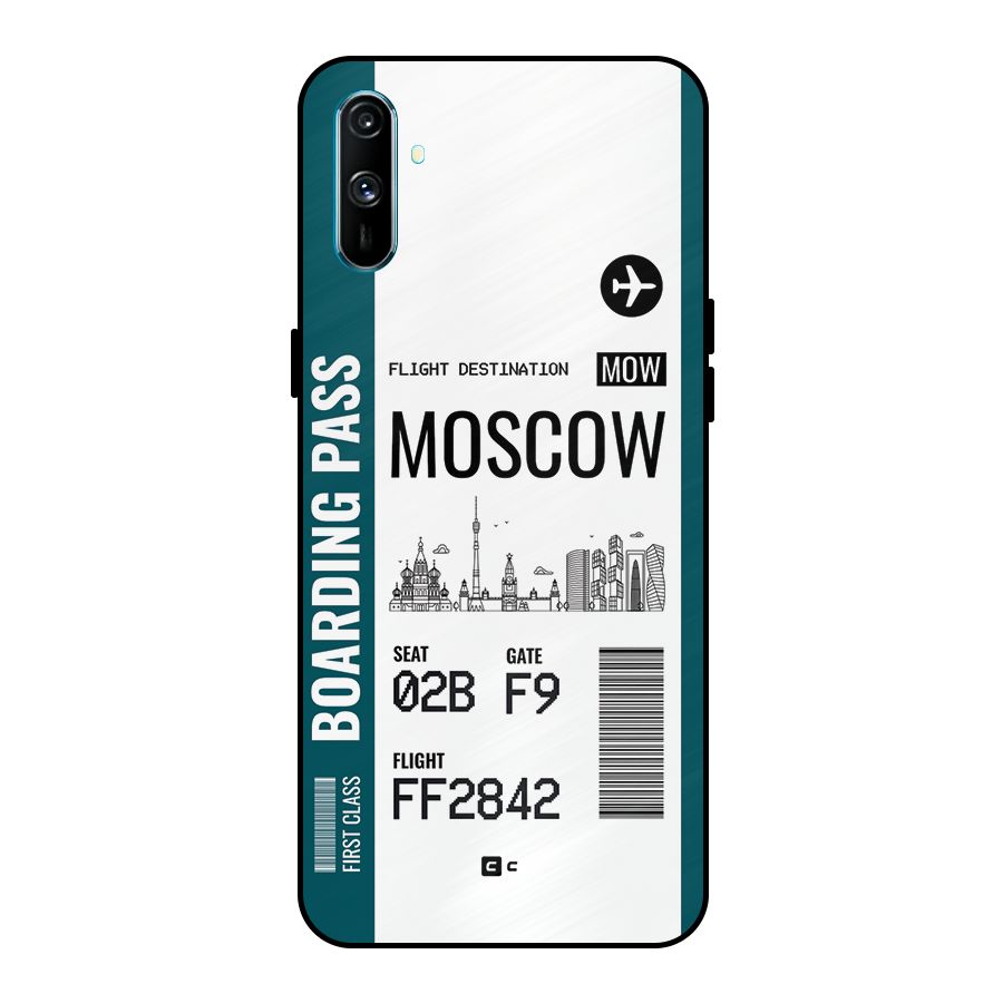 Moscow Boarding Pass Metal Back Case for Realme C3