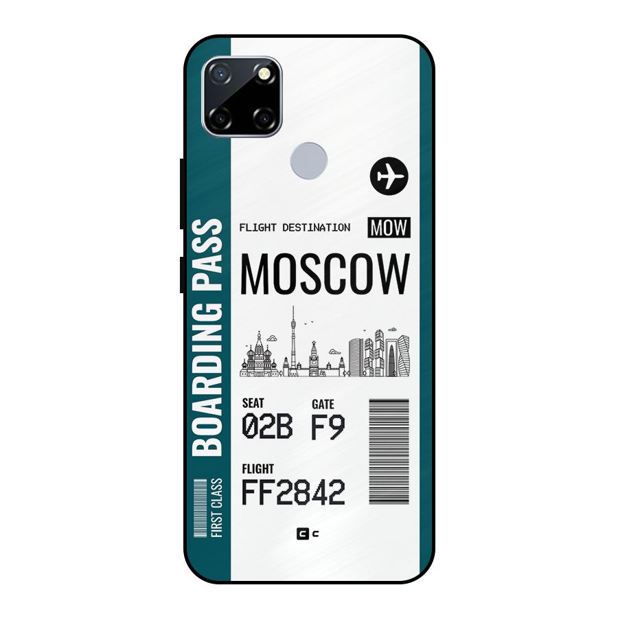 Moscow Boarding Pass Metal Back Case for Realme Narzo 30A