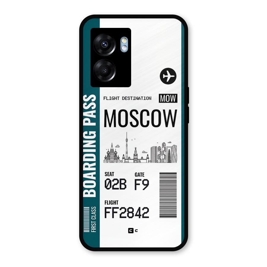 Moscow Boarding Pass Metal Back Case for Realme Narzo 50 5G