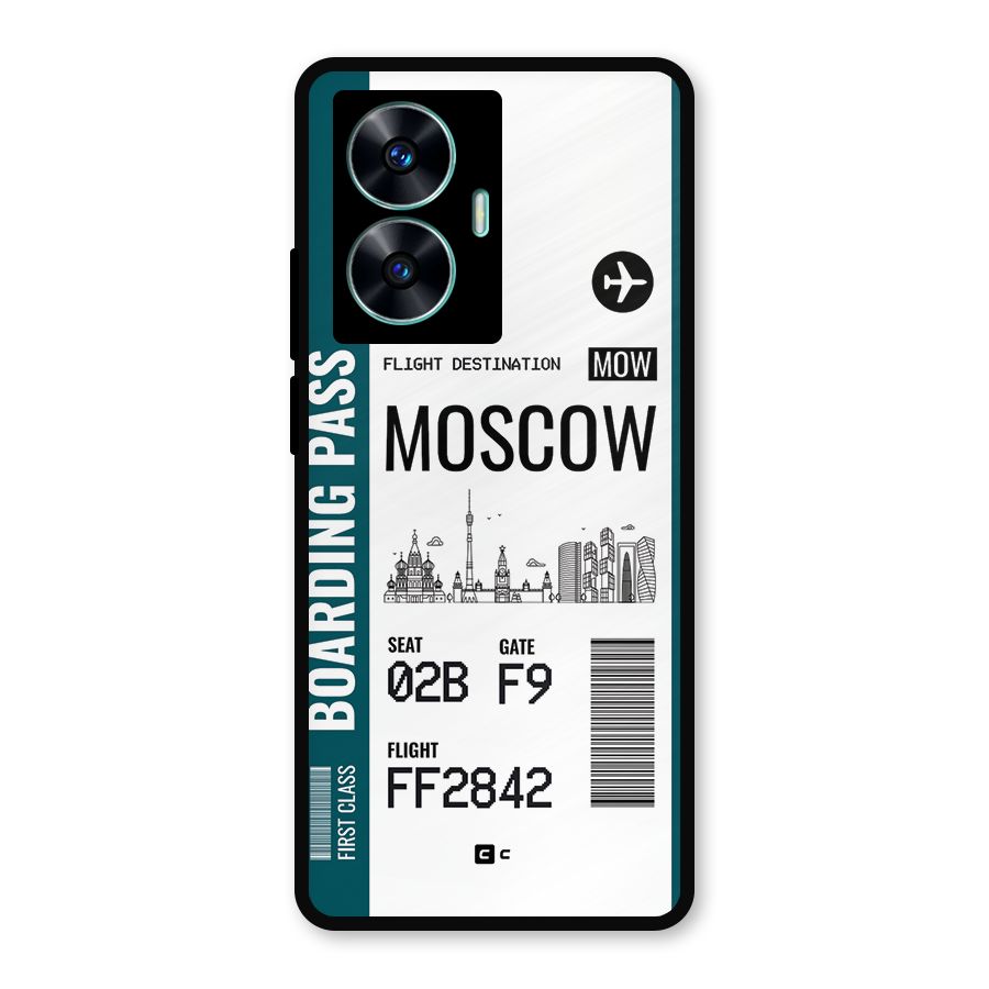 Moscow Boarding Pass Metal Back Case for Realme Narzo N55