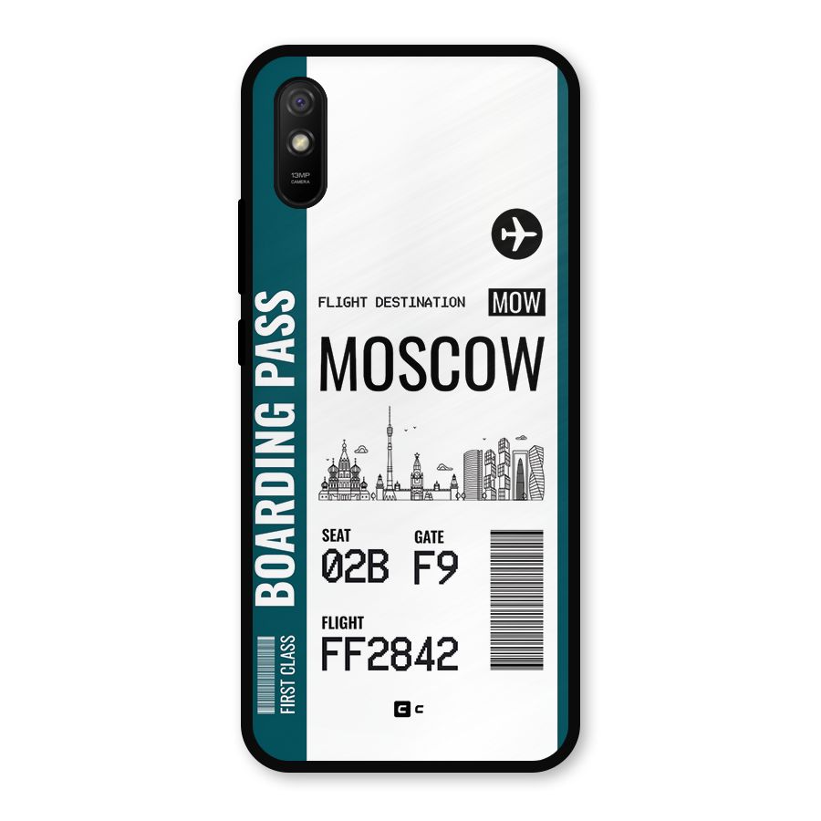 Moscow Boarding Pass Metal Back Case for Redmi 9a