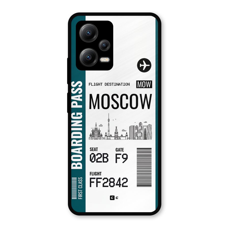 Moscow Boarding Pass Metal Back Case for Redmi Note 12 5G