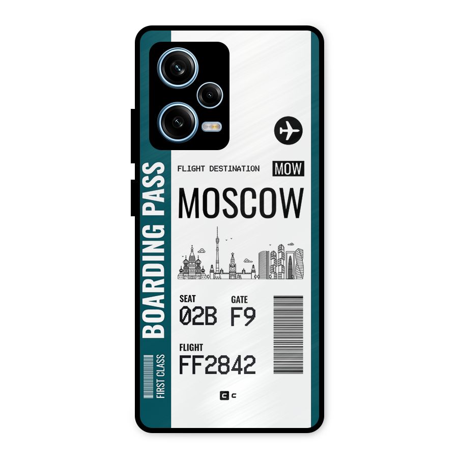 Moscow Boarding Pass Metal Back Case for Redmi Note 12 Pro
