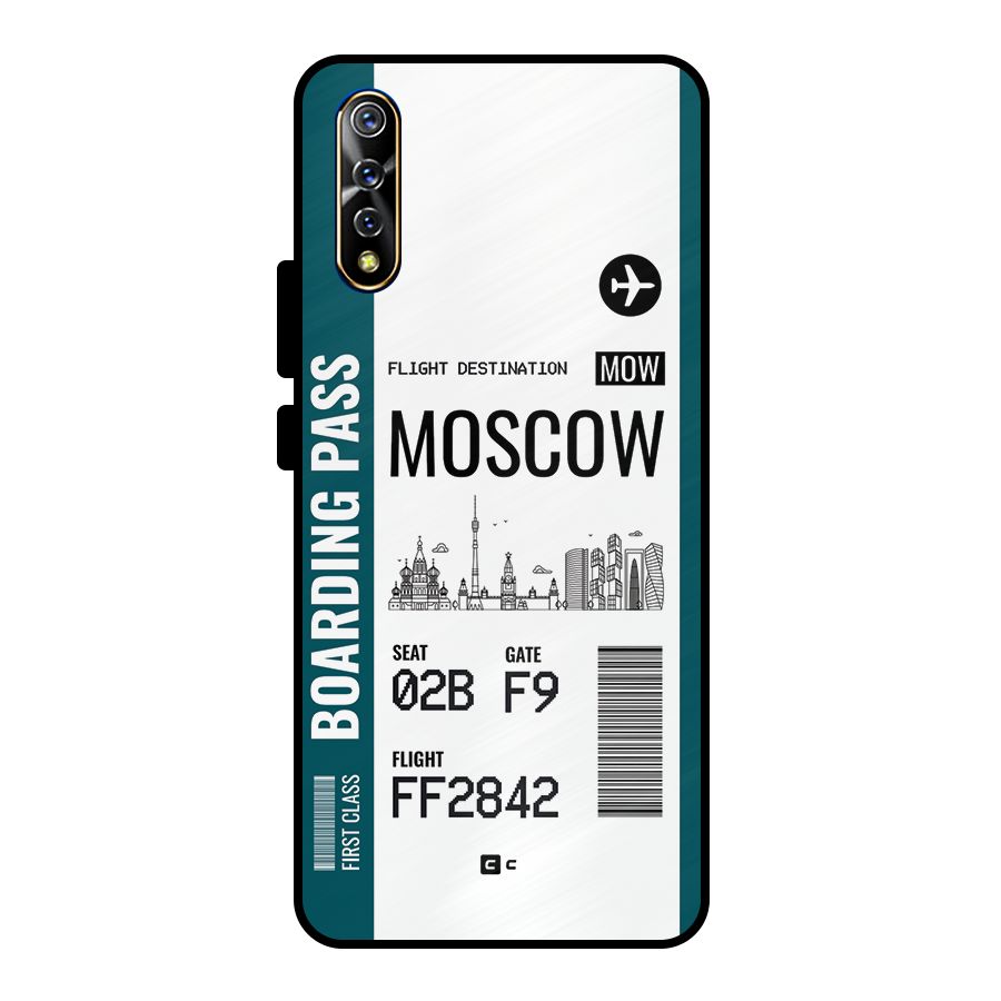 Moscow Boarding Pass Metal Back Case for Vivo S1