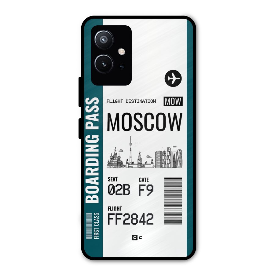Moscow Boarding Pass Metal Back Case for Vivo T1 5G