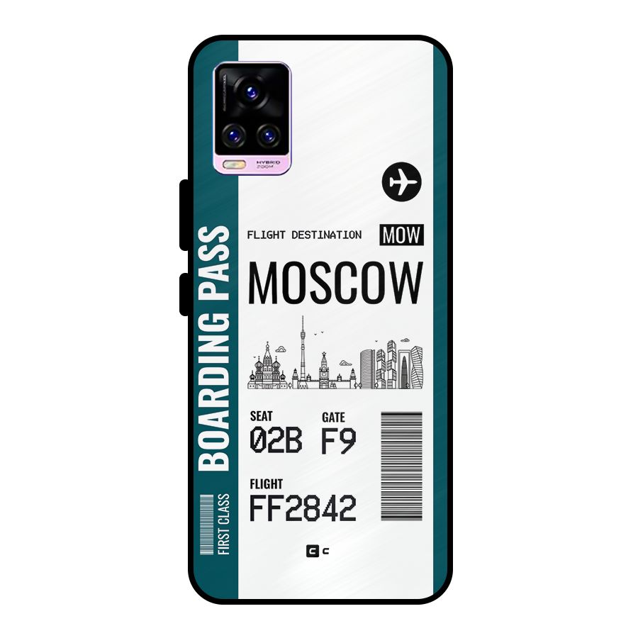 Moscow Boarding Pass Metal Back Case for Vivo V20 Pro