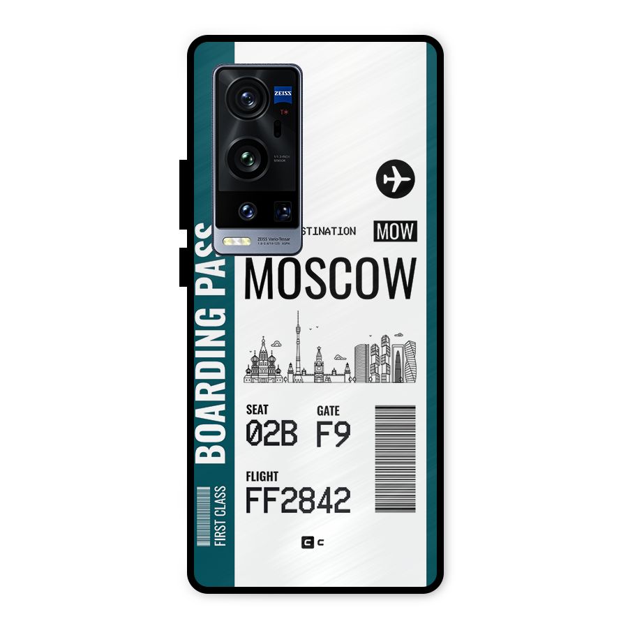 Moscow Boarding Pass Metal Back Case for Vivo X60 Pro Plus