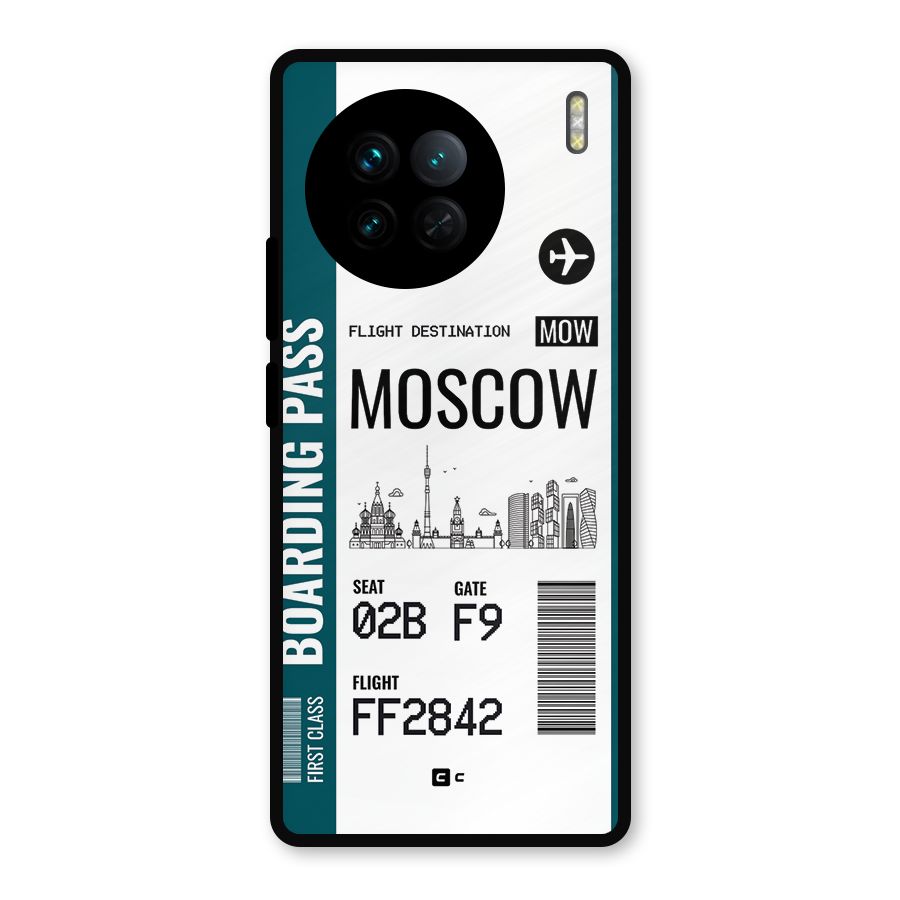 Moscow Boarding Pass Metal Back Case for Vivo X90
