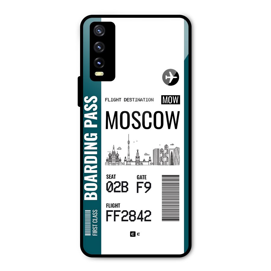 Moscow Boarding Pass Metal Back Case for Vivo Y20g