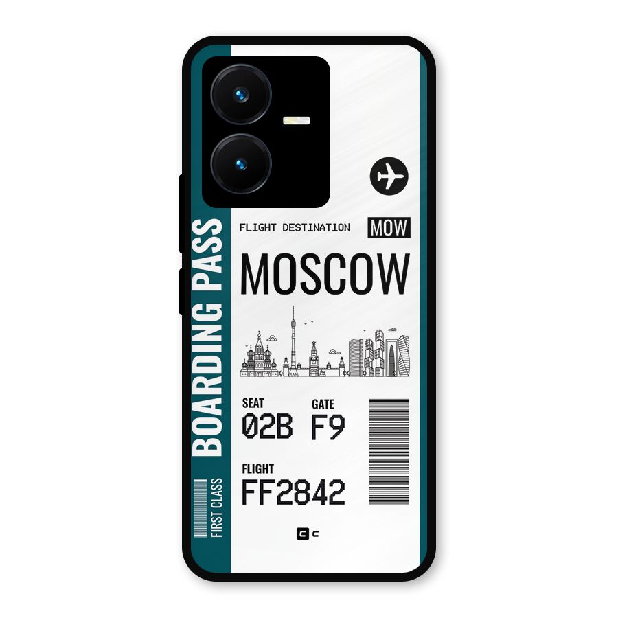 Moscow Boarding Pass Metal Back Case for Vivo Y22