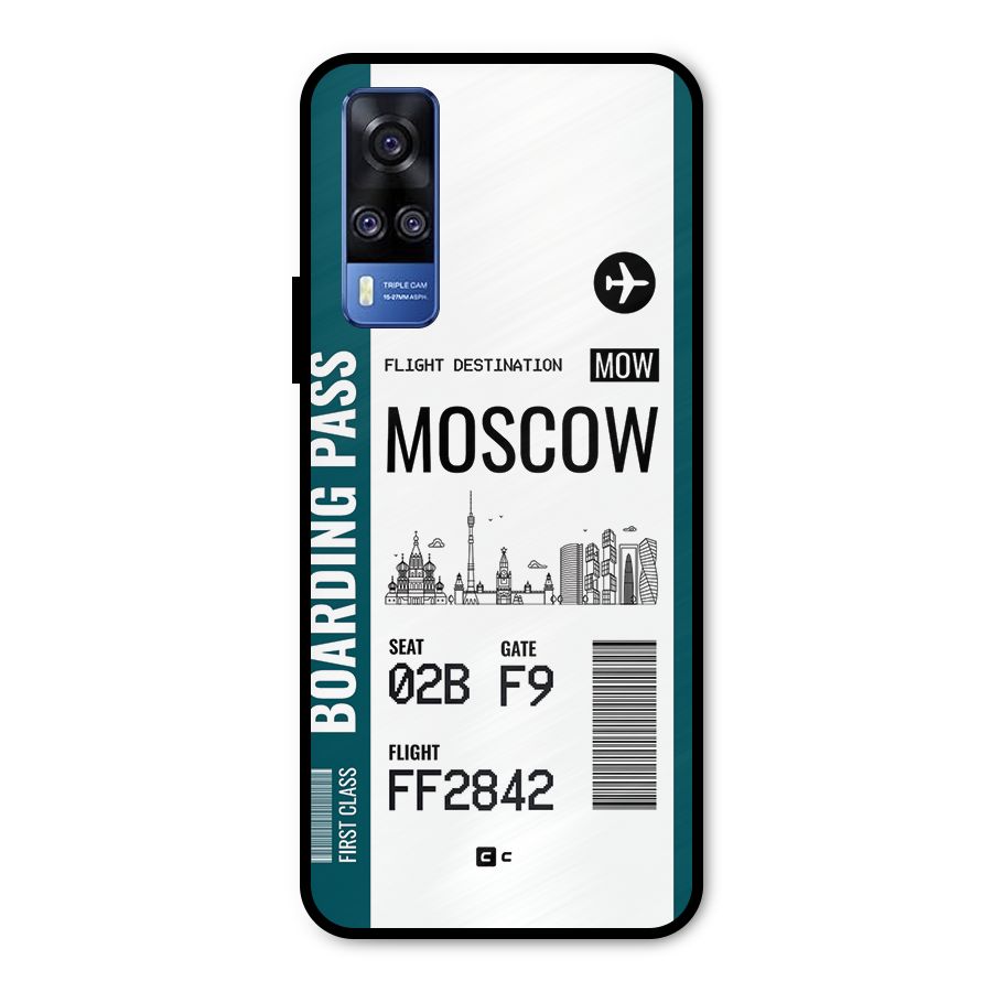 Moscow Boarding Pass Metal Back Case for Vivo Y51A