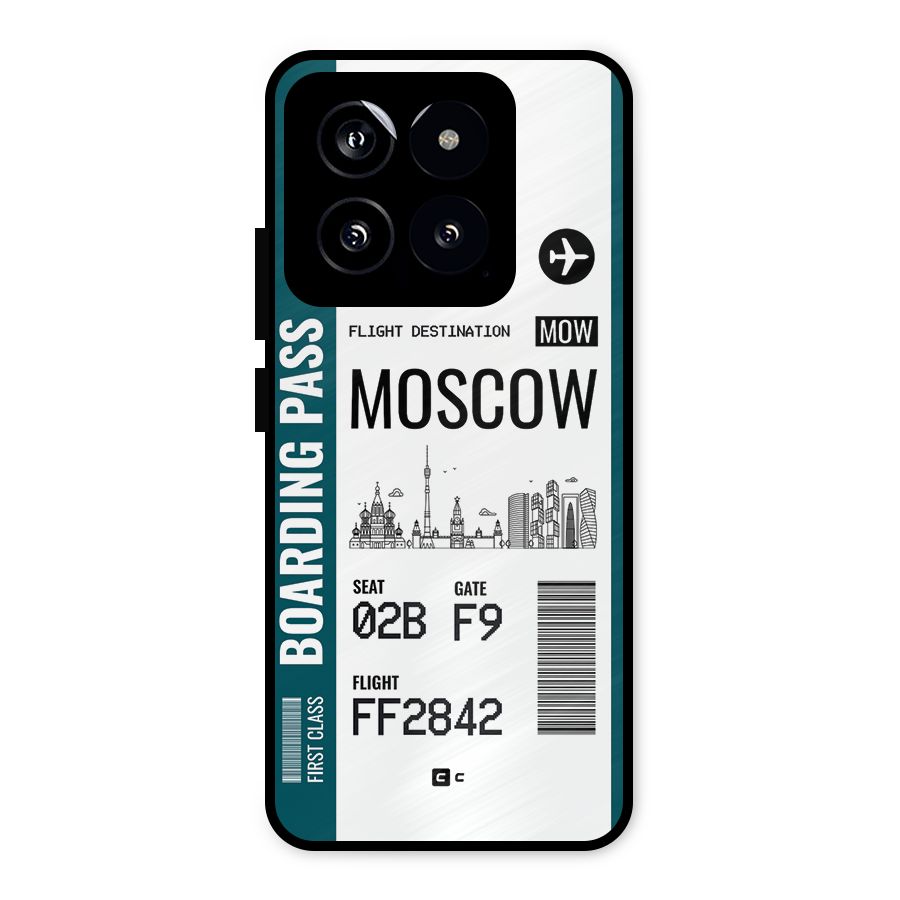 Moscow Boarding Pass Metal Back Case for Xiaomi 14