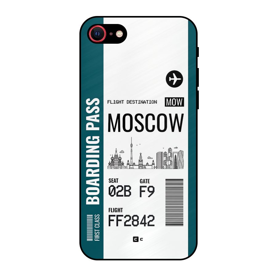 Moscow Boarding Pass Metal Back Case for iPhone 8