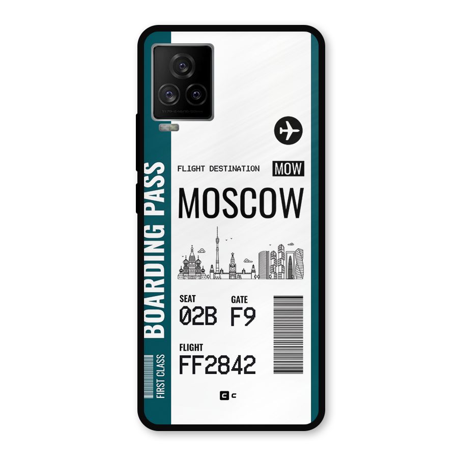 Moscow Boarding Pass Metal Back Case for iQOO 7 Legend 5G