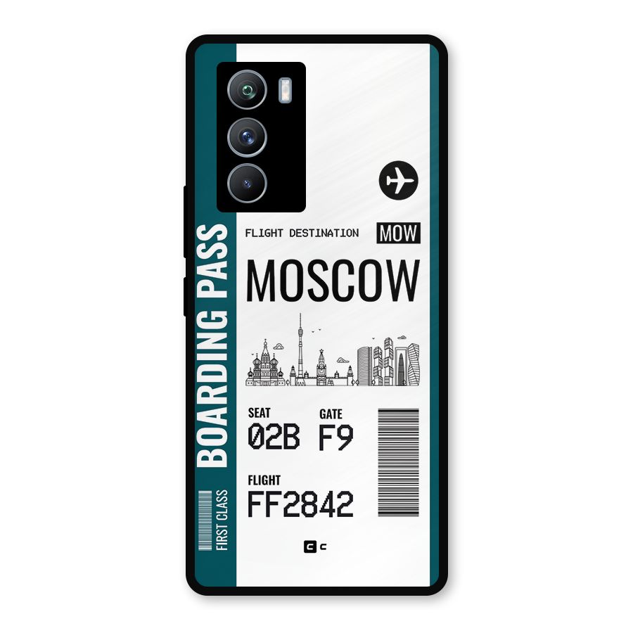 Moscow Boarding Pass Metal Back Case for iQOO 9 SE