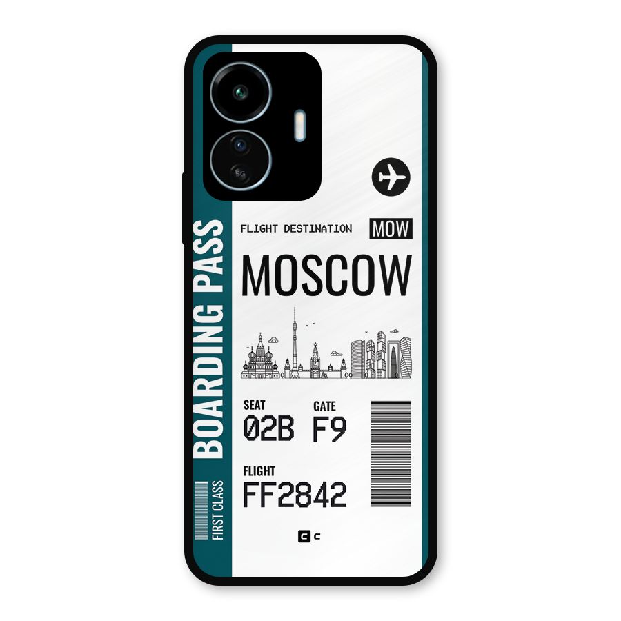 Moscow Boarding Pass Metal Back Case for vivo iQOO Z6 Lite 5G