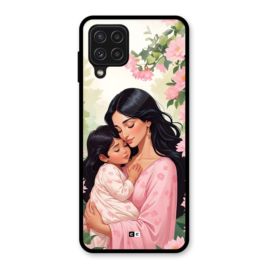 Mother Love Glass Back Case for Galaxy A22 4G