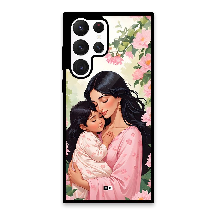 Mother Love Glass Back Case for Galaxy S22 Ultra 5G