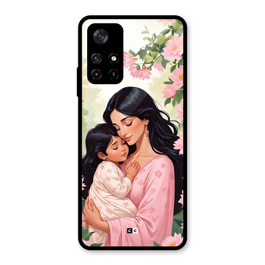 Mother Love Glass Back Case for Poco M4 Pro 5G
