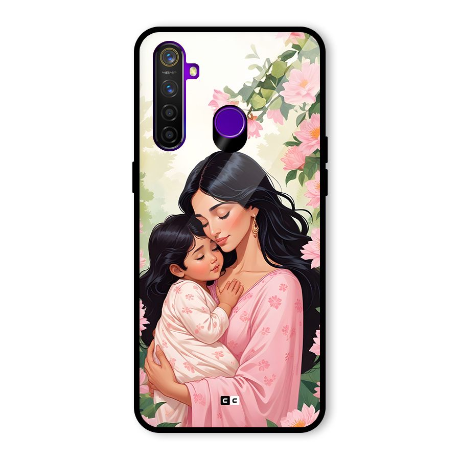 Mother Love Glass Back Case for Realme 5 Pro