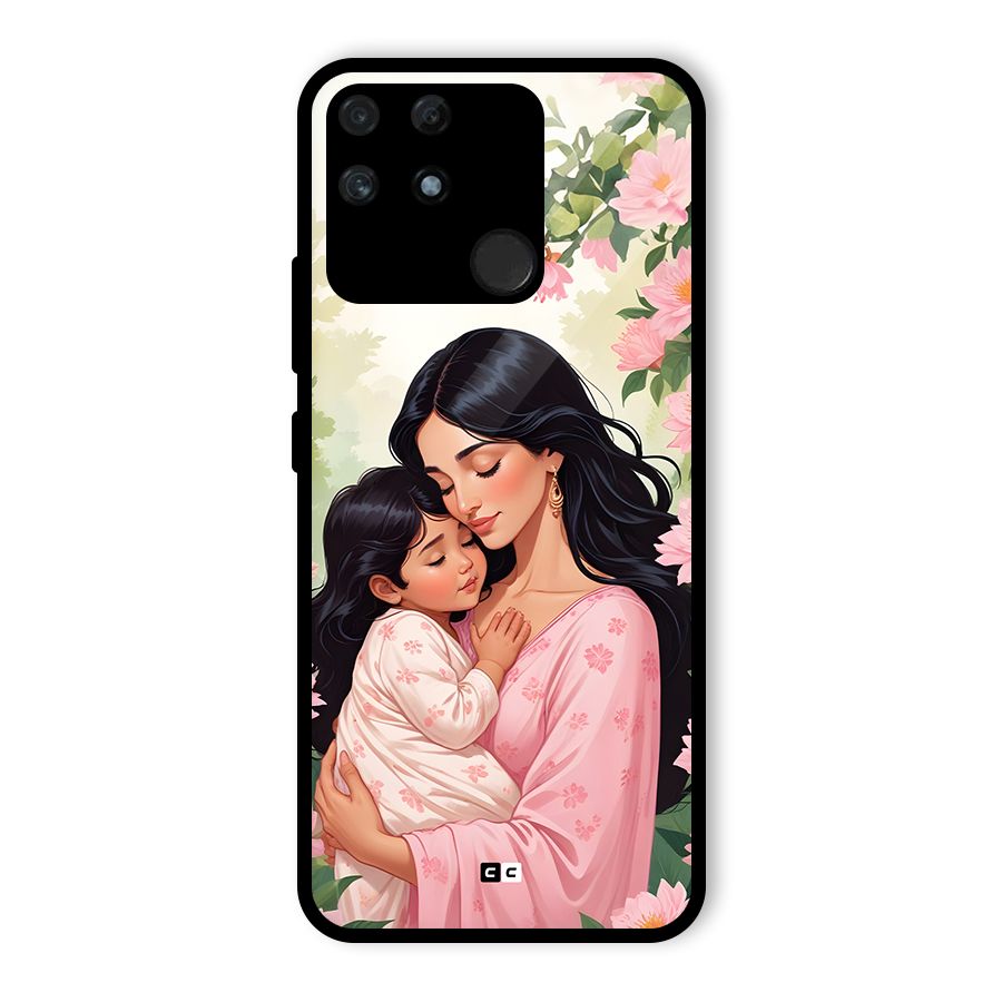 Mother Love Glass Back Case for Realme Narzo 50A