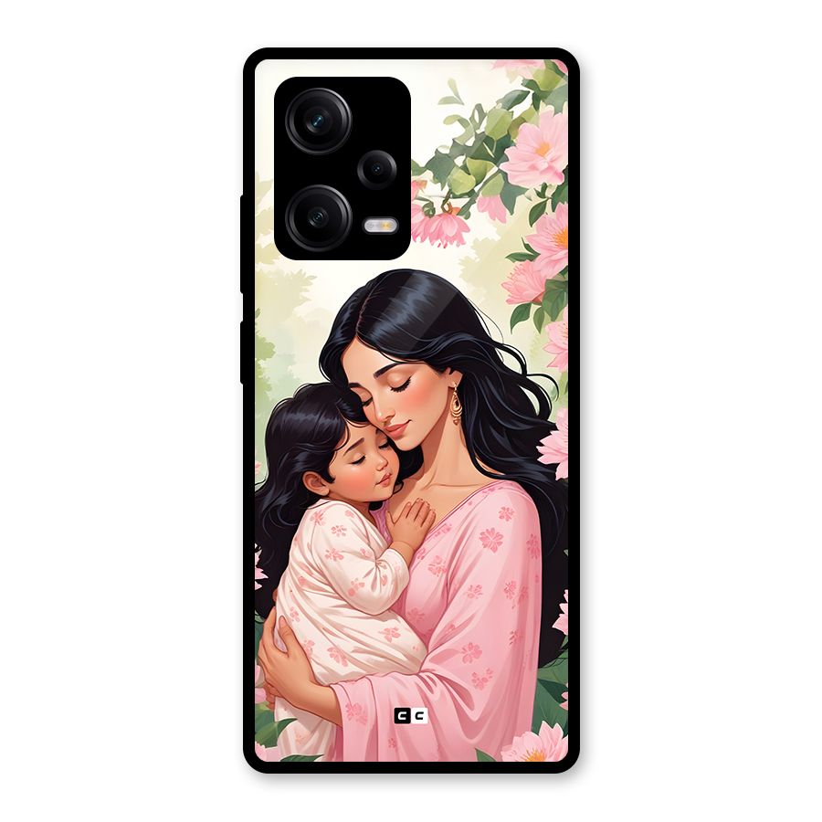 Mother Love Glass Back Case for Redmi Note 12 Pro