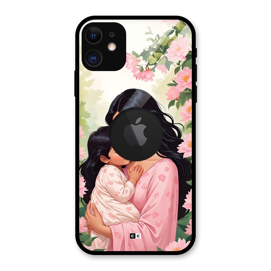 Mother Love Glass Back Case for iPhone 11 Logo Cut