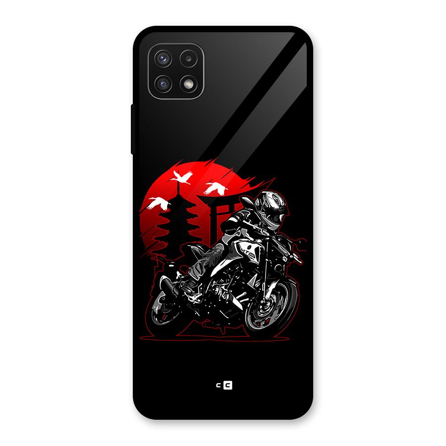 Moto Lean Glass Back Case for Galaxy A22 5G