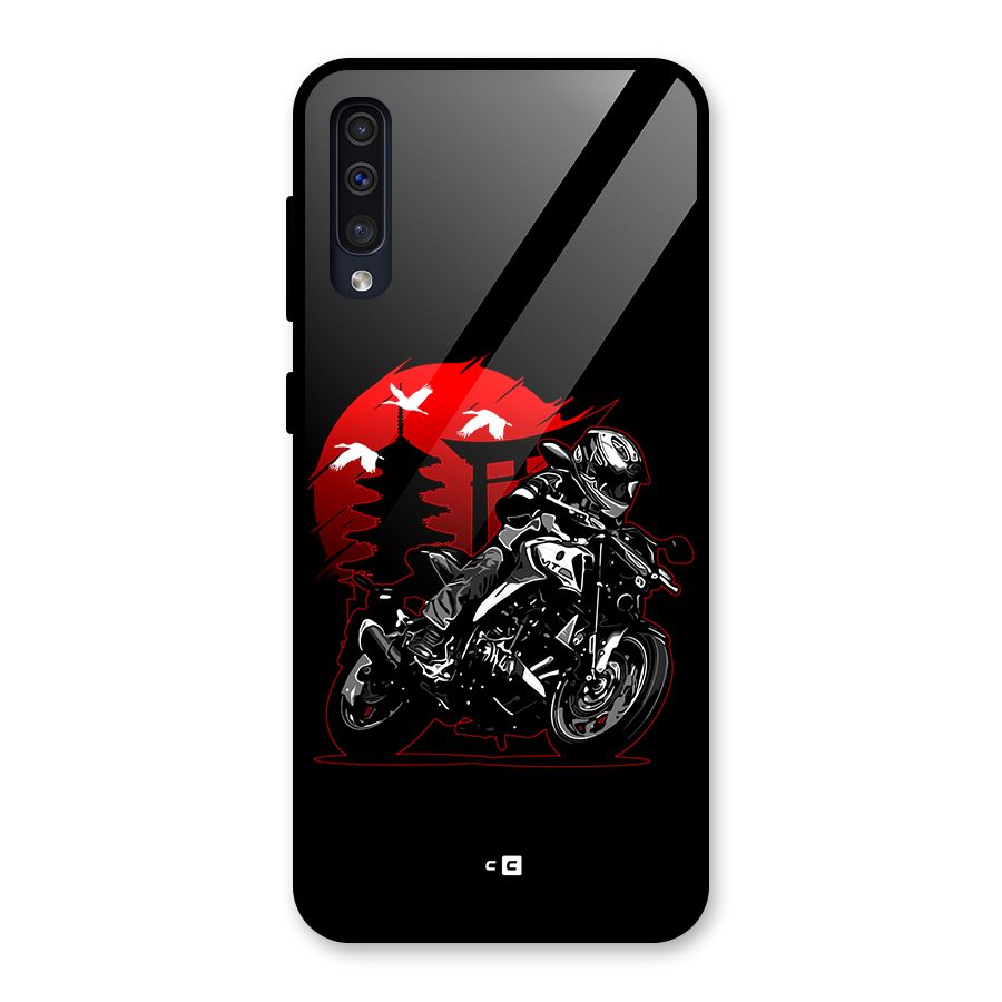 Moto Lean Glass Back Case for Galaxy A30s