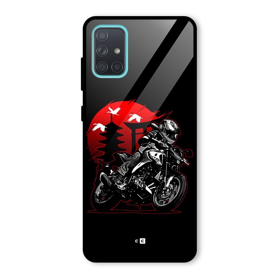 Moto Lean Glass Back Case for Galaxy A71