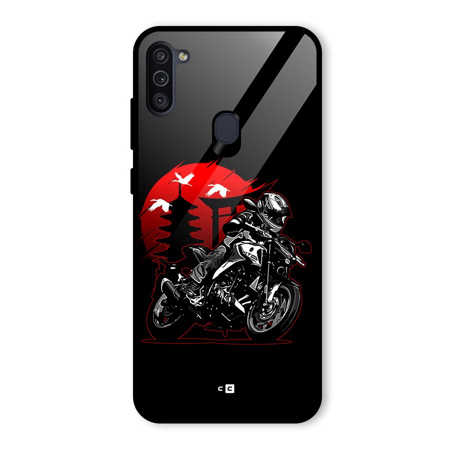 Moto Lean Glass Back Case for Galaxy M11