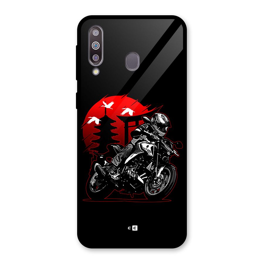Moto Lean Glass Back Case for Galaxy M30