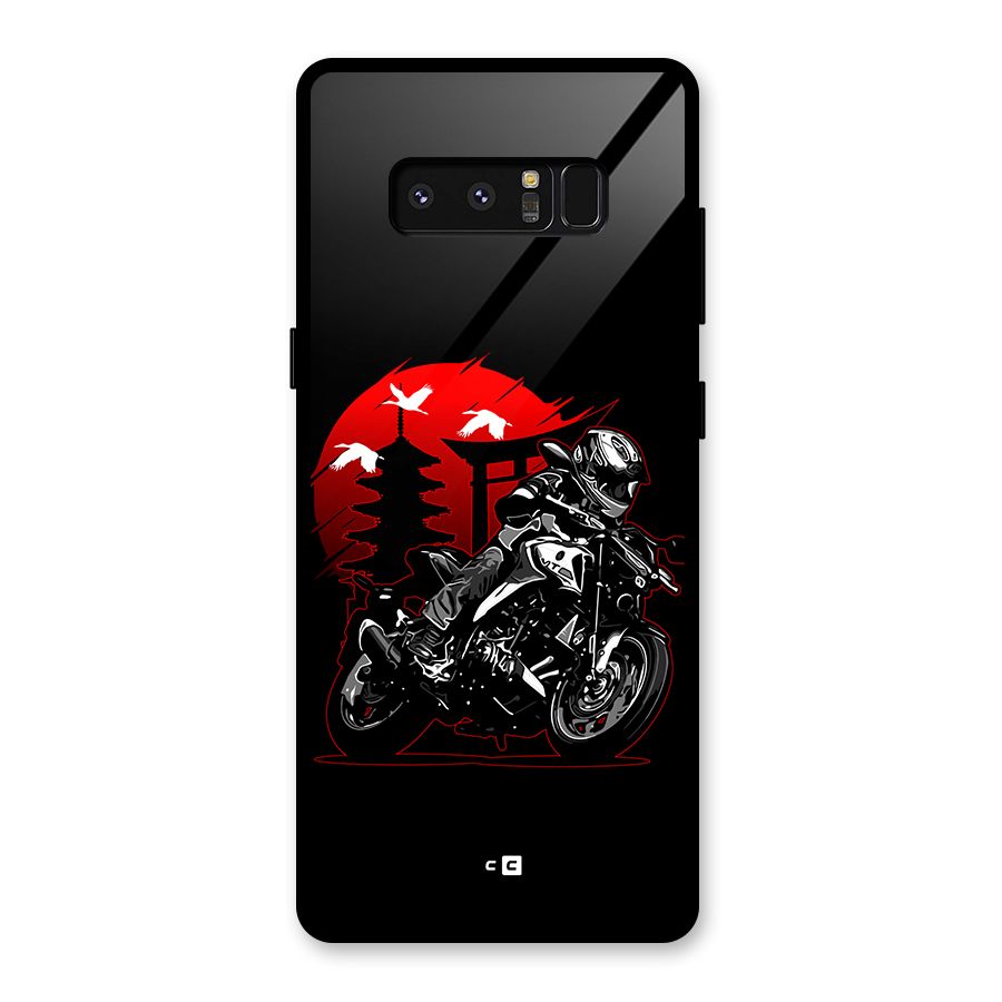Moto Lean Glass Back Case for Galaxy Note 8