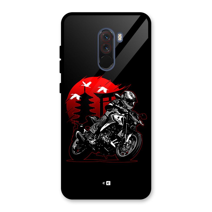 Moto Lean Glass Back Case for Poco F1