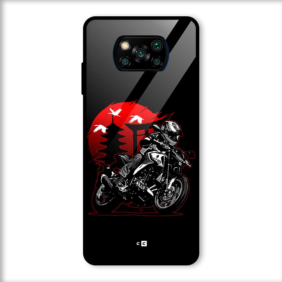 Moto Lean Glass Back Case for Poco X3