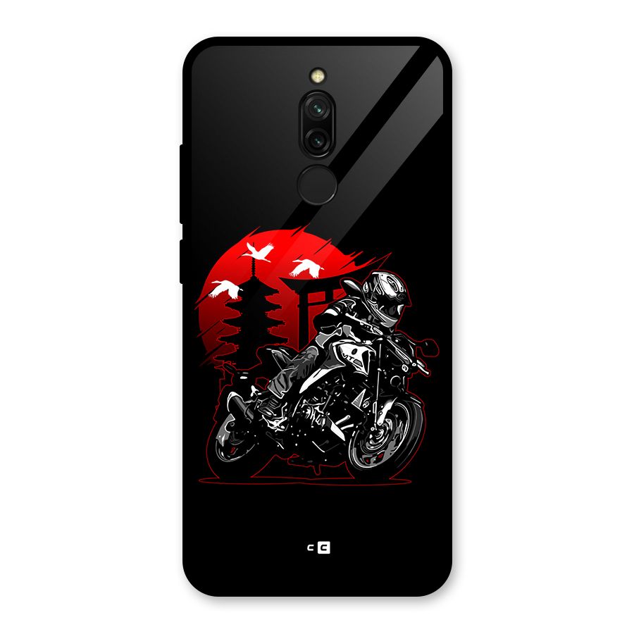 Moto Lean Glass Back Case for Redmi 8