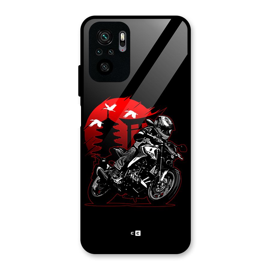 Moto Lean Glass Back Case for Redmi Note 10S