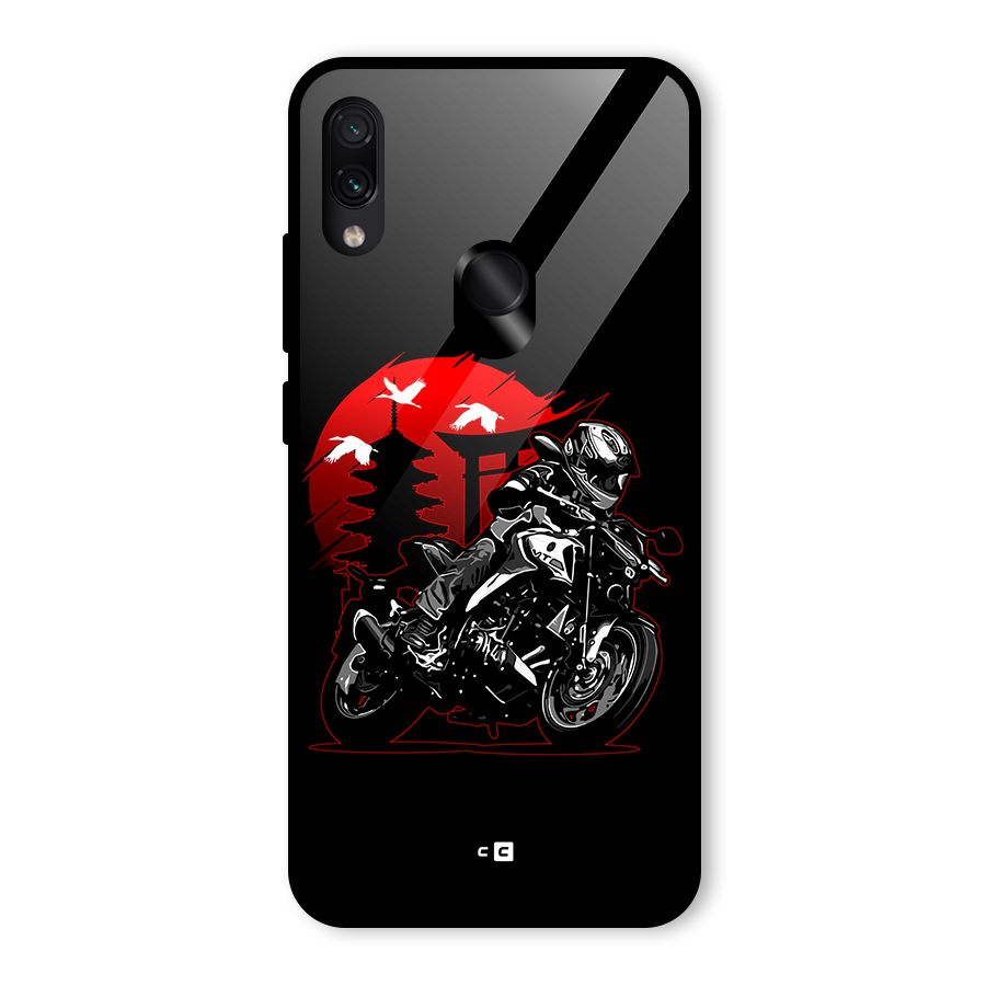 Moto Lean Glass Back Case for Redmi Note 7S