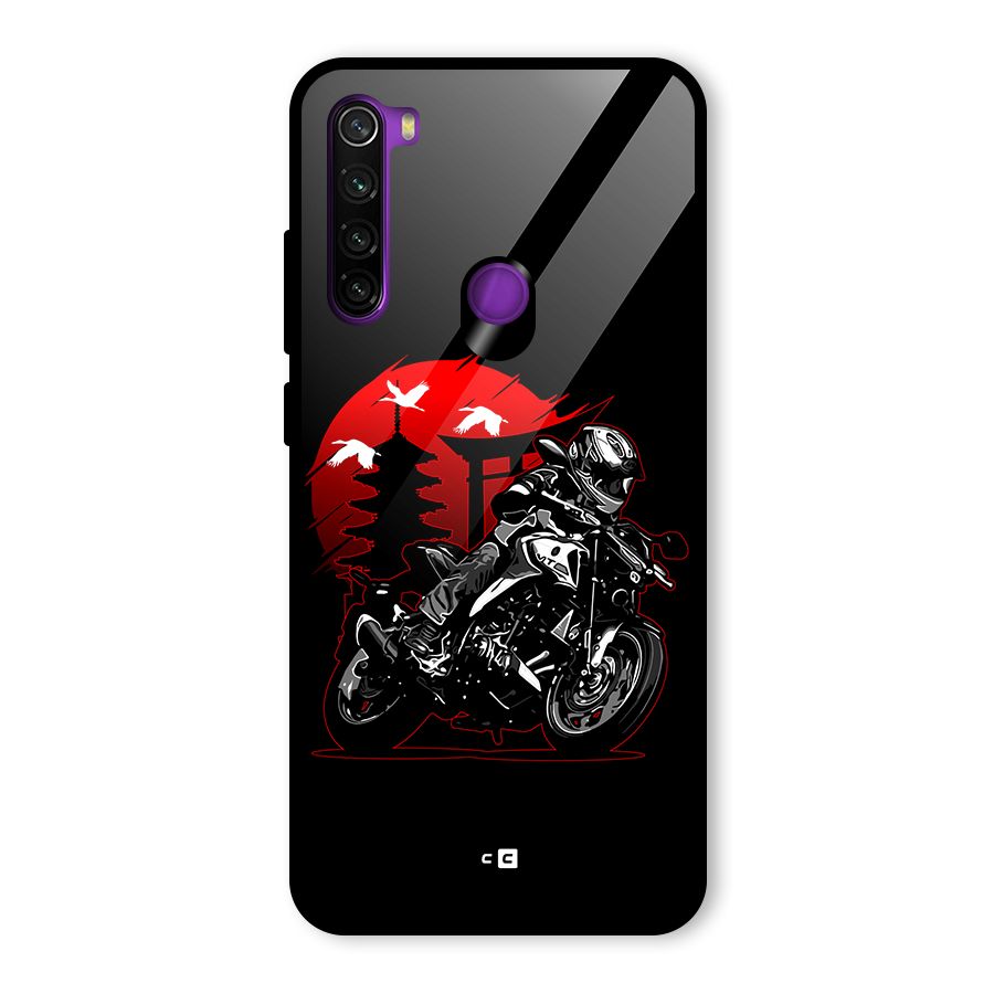 Moto Lean Glass Back Case for Redmi Note 8